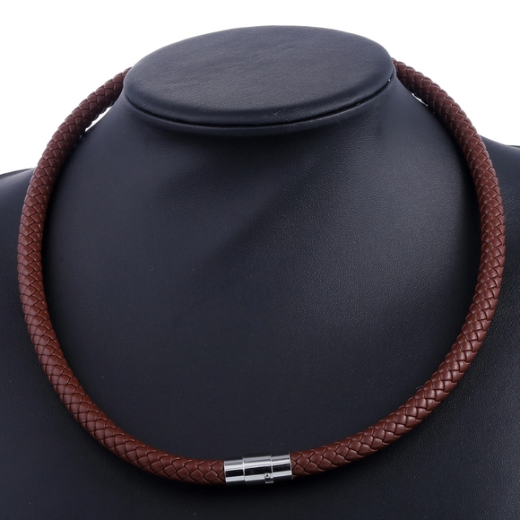 COPY - Men's leather braided rope necklace - Picture 6 of 9